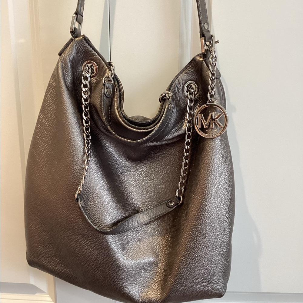 Michael Kors Metallic Leather Tote Handbag